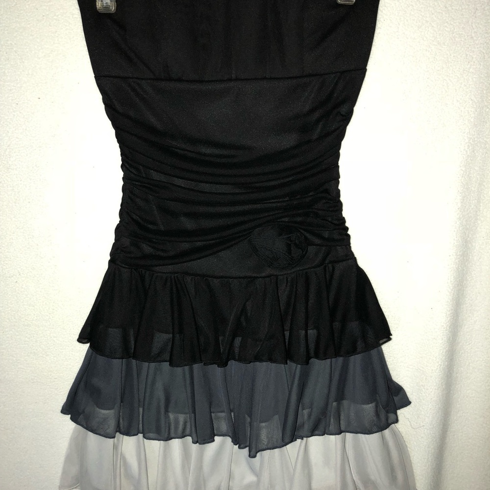 Strapless Black & Grey Party Dress